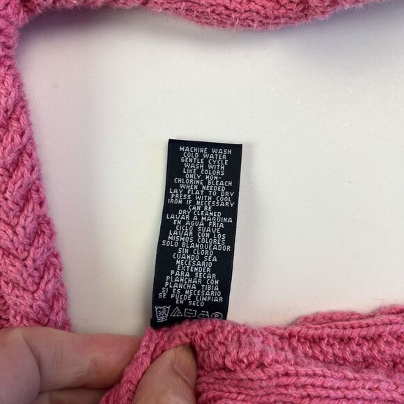 Ralph Lauren Polo Jeans Y2K Cable Knit Hooded Sweater S Fitted Fisherman cabin - Picture 11 of 11